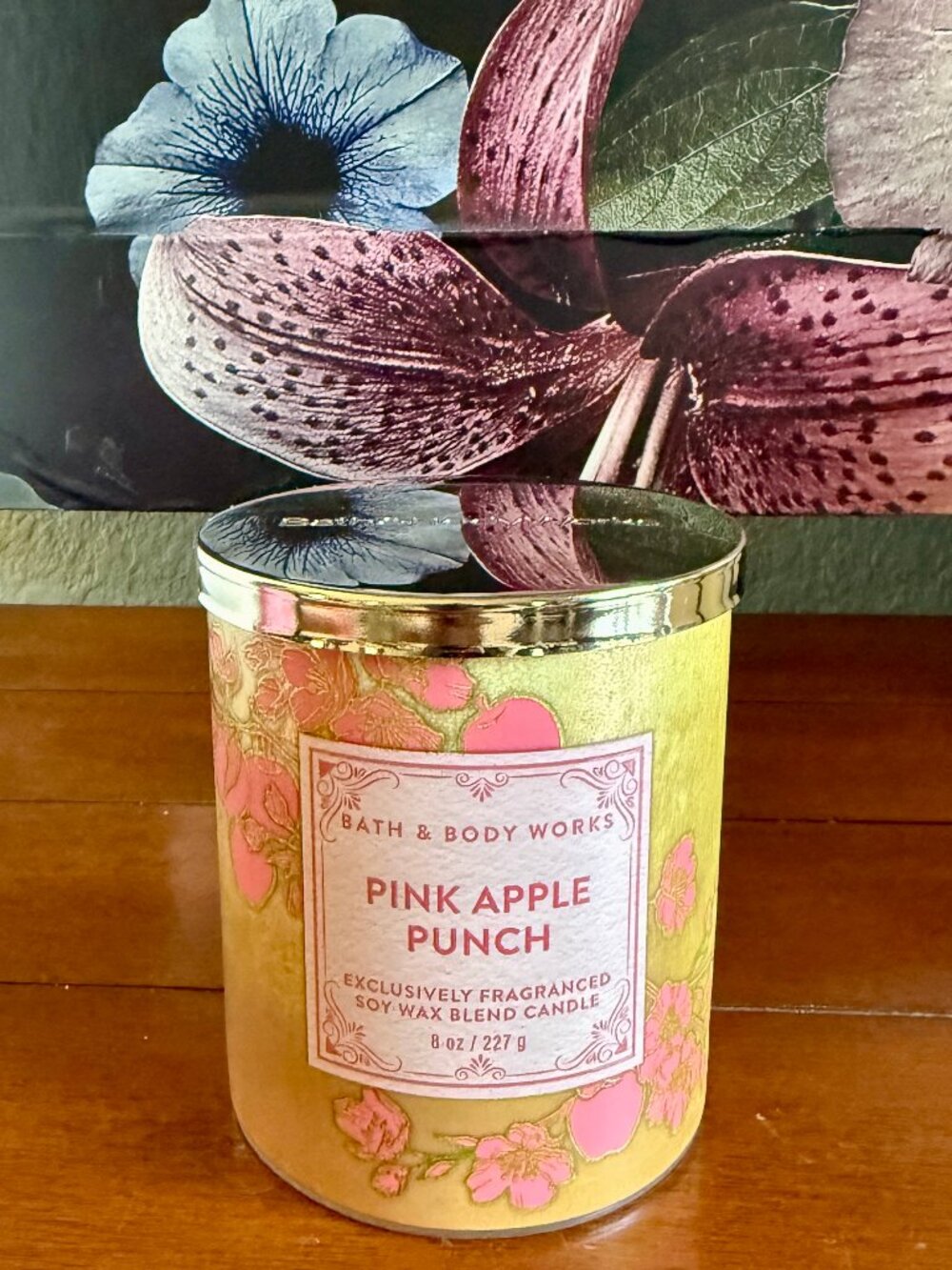 NEW PINK APPLE PUNCH Single Wick Candle Bath & Body Works